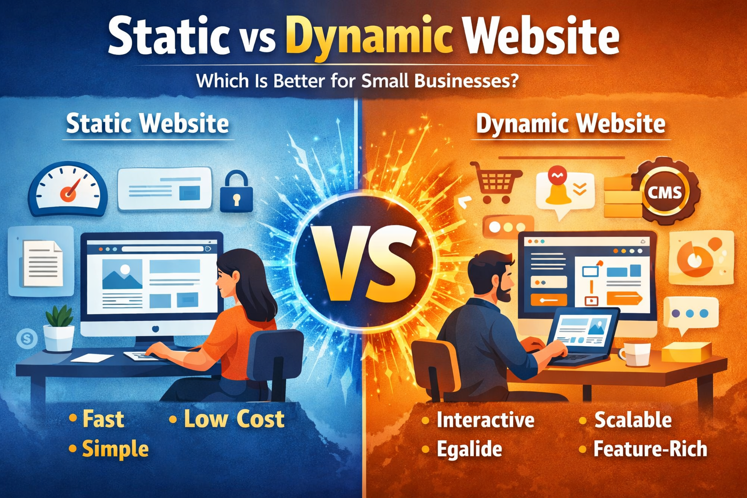 Static vs Dynamic Website: Which Is Better for Small Businesses ?
